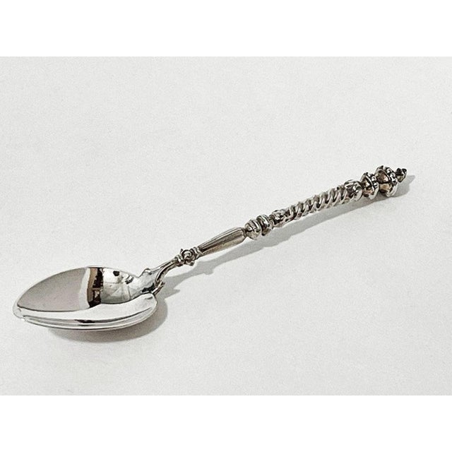 Metal Dutch Silver Silver Spoons by Van Kempen & Zonen, 1890s, Set of 12 For Sale - Image 7 of 8