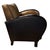 1930s Pair of French Art Deco Gold and Black Leather Club Chairs For Sale - Image 4 of 9