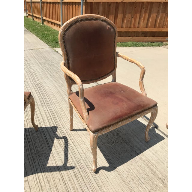 Vintage Mid Century Italian Hand Carved Wood Armchairs- a Pair For Sale In Dallas - Image 6 of 8