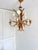 Gilt Tole Floral and Wheat Chandelier, 1960 For Sale - Image 4 of 18