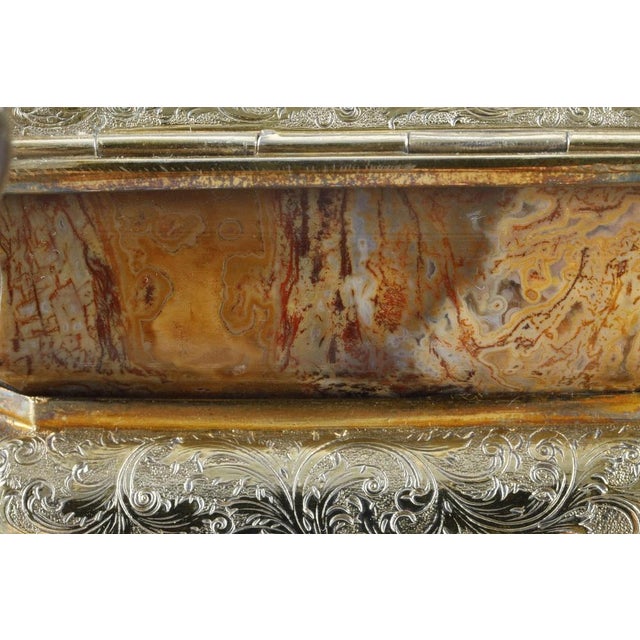 English Silver-Gilt and Agate Inkstand, 1830 For Sale - Image 14 of 18