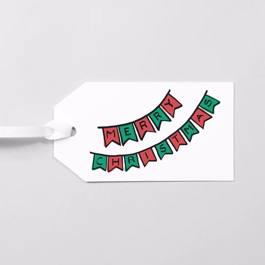 12 engraved gift tags with ribbon