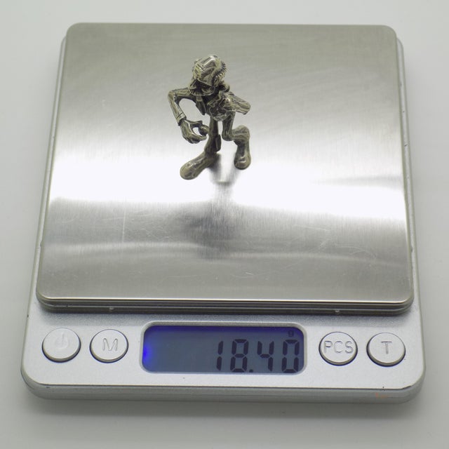 Silver Vintage Italian Handmade Silver Elderly Bocce Player Figurine by Raspini, Arezzo, 1970s For Sale - Image 8 of 11