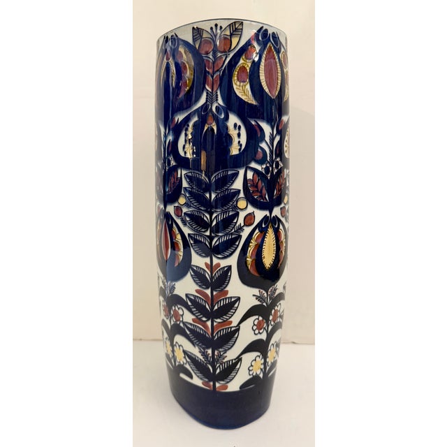 Mid-Century Modern 1960's Royal Copenhagen Tenera Line Faience Vase by Berte Jessen For Sale - Image 3 of 7