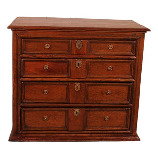 English Oak Chest of Drawers, 1700s For Sale