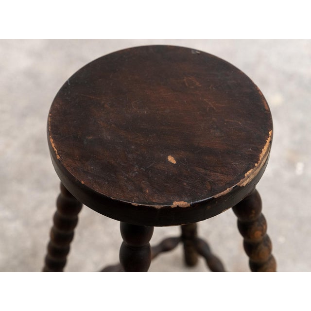 Antique Beechwood Bar Stools, 1900, Set of 2 For Sale - Image 5 of 8
