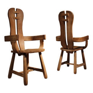 Brutalist Armchairs from De Puydt, Belgium, 1970s, Set of 2 For Sale