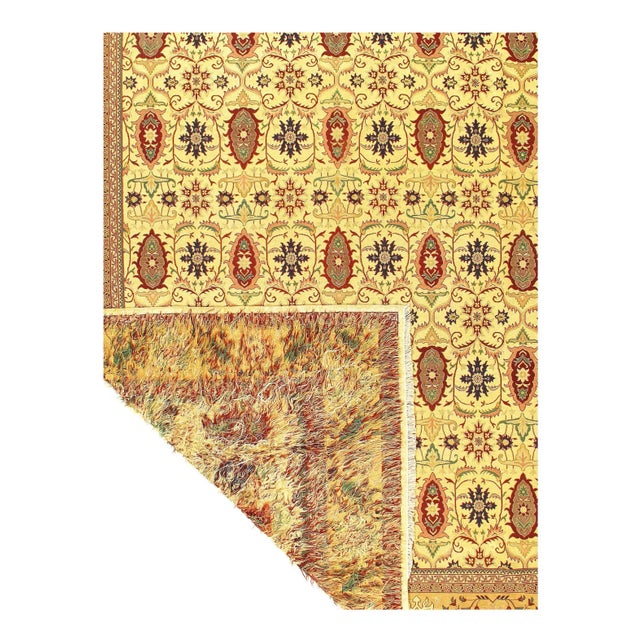 Traditional Gold Color Hand Knotted Bakhshayesh 10'2'' X 14'2'' For Sale - Image 3 of 12