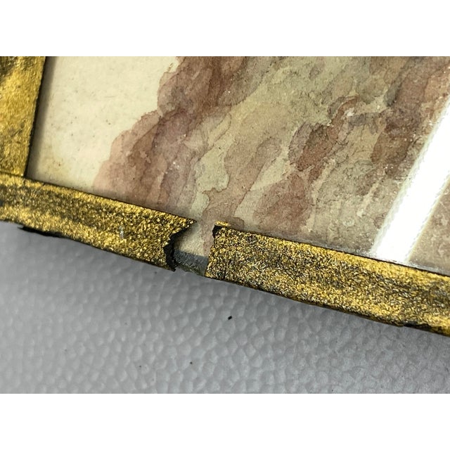 1920s Lamorna Colony Sheltered Cove Watercolor by Thomas Herbert Victor For Sale - Image 12 of 13