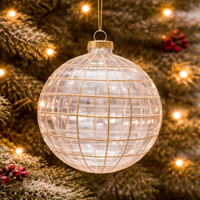 Bring classic holiday sparkle to your décor with this Glass Ball Ornament Set. Featuring six 4" ornaments with a polished,...