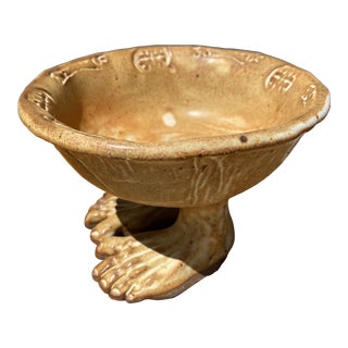 Small Allred Studio Pottery Foot Bowl For Sale