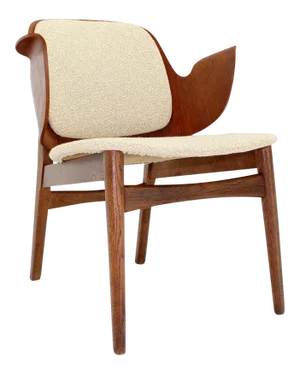 Mid-Century Modern Molded Plywood Barrel Back Armchair With New Upholstery