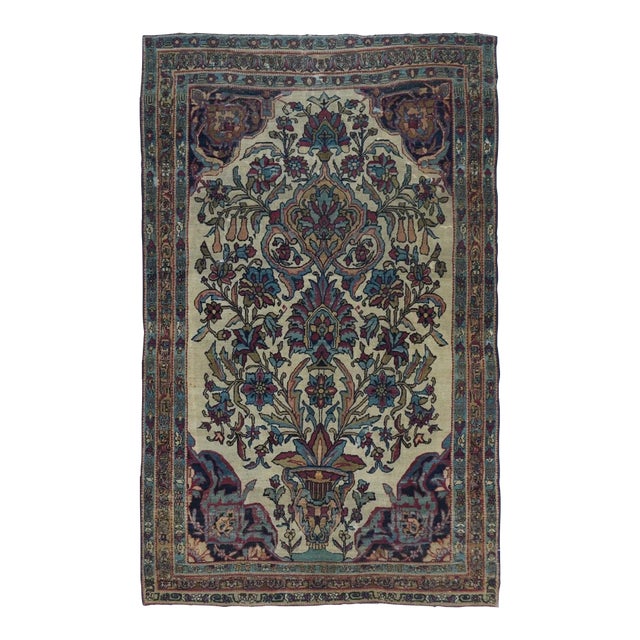 Antique Lavar Kerman Rug 3'10'' x 6'2'' For Sale