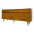 Vintage Mid Century Modern Credenza Dresser With 12 Drawers, Tapered Legs and Brass-Toned Hardware For Sale