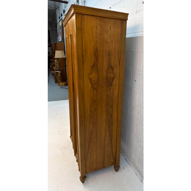 Wood Unique Vintage Two-Door Mid-Century Modern Oak Wardrobe For Sale - Image 7 of 14