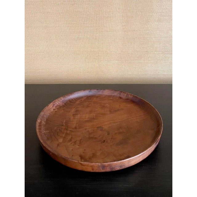 Vintage Hand-Turned Solid Walnut Plate by Mystic Wood For Sale - Image 4 of 9