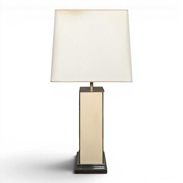 French White Lacquered Table Lamp from Maison Romeo For Sale - Image 7 of 7