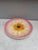 French Majolica pink daisy plate Orchies, circa 1890.