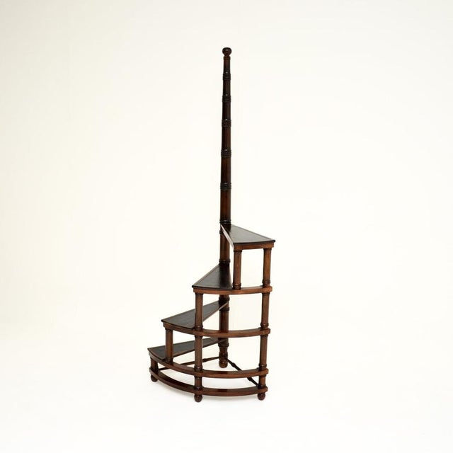 Georgian Leather Top Library Step, 1930s For Sale - Image 3 of 11