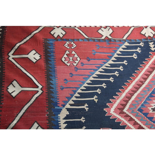 Antique Collectore Caucasian Shirvan Handwoven Kilim Late 19c -7' 1'' X 12' 2'' For Sale - Image 13 of 14