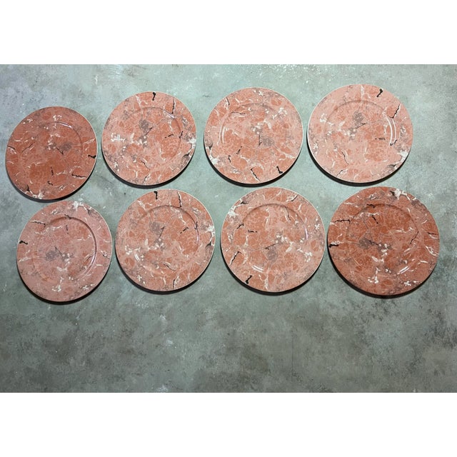 Villeroy & Boch Villeroy & Boch Marble Style Plates - Set of 8 For Sale - Image 4 of 6