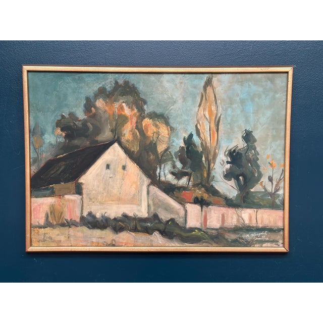 M. Olofgoluth, House, 1969, Oil on Panel For Sale - Image 12 of 18