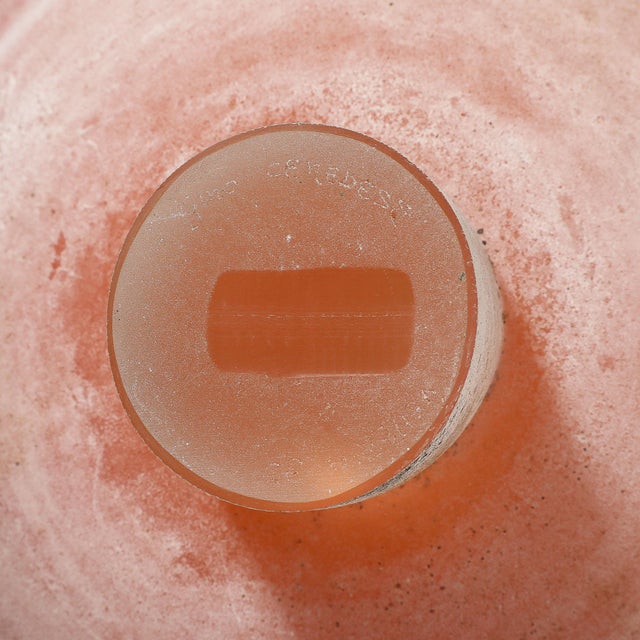 Mid-Century Modernist Hand-Blown Murano Scavo Glass Bowl Signed Gino Cenedese For Sale - Image 10 of 11