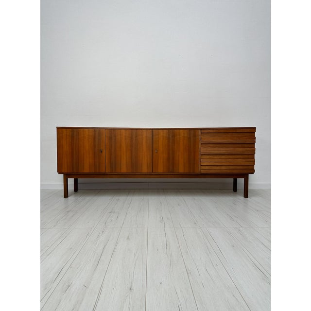 Large Vintage Minimalistic Walnut Sideboard, 1960s For Sale - Image 15 of 15