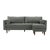 Boho Chic Cave Ash Gray Velvet Cave 2-Piece Performance Sectional For Sale - Image 3 of 8