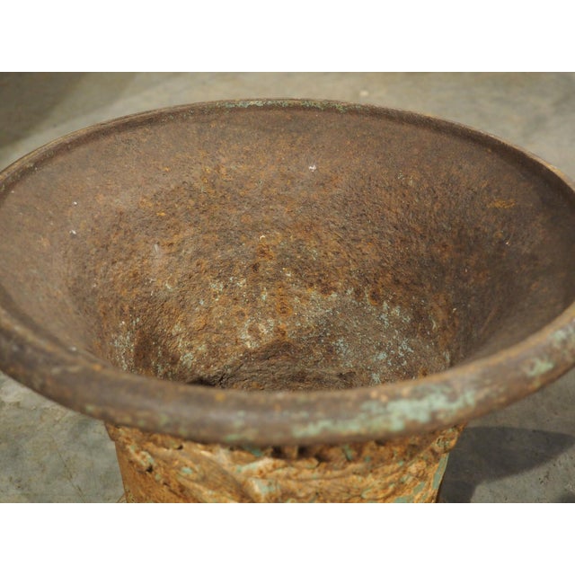 Early 19th Century Pair of Charles X French Cast Iron Jardiniere Pots From the Early 1800s For Sale - Image 5 of 18