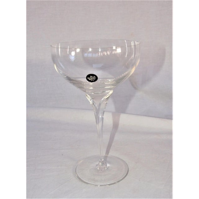 Contemporary 1990s Rosenthal Champagne Coupe Crystal Glasses- Set of 4 For Sale - Image 3 of 5