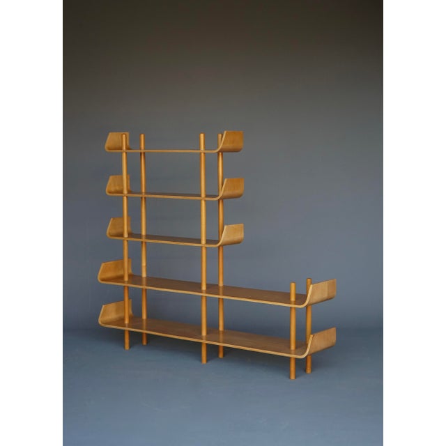 Large Shelving Unit in Birchwood by Willem Lutjens for Gouda Den Boer,1950s For Sale - Image 6 of 14