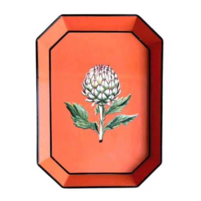 Artichoke Tray with Orange Bottom from Les Ottomans For Sale - Image 4 of 4