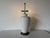 1980s Postmodern Crackle Glazed Ceramic Table Lamp With Metal Conical Shade For Sale - Image 9 of 12