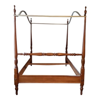 Mid-Century Four-Poster Bed With Curved Canopy For Sale