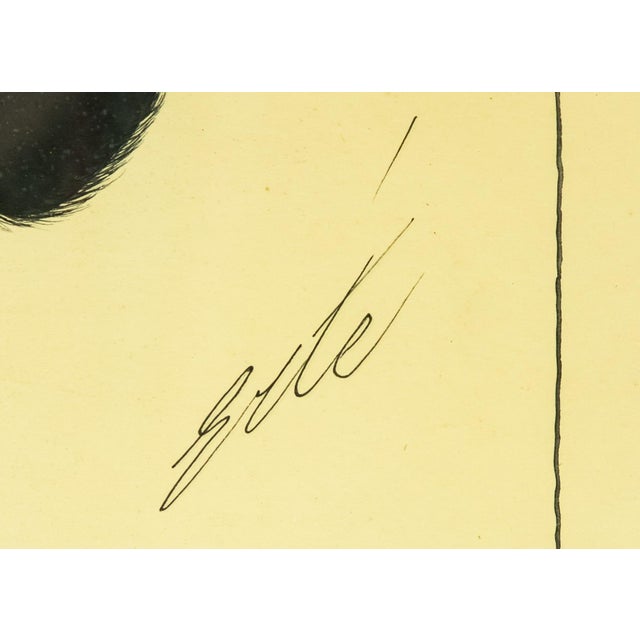 Silver Early 20th Century "Untitled" Erté Fashion Gouache Illustration For Sale - Image 8 of 13