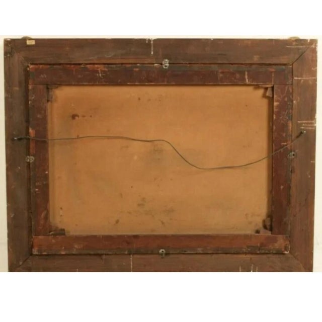 Circa Early 19th Century Large Painting O/C With Original Superb Carved Frame. The Painting along with Very intricate...