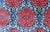 Textile Red & Blue European Design Rug With Geometric Medallions and Vining Blossoms For Sale - Image 7 of 13