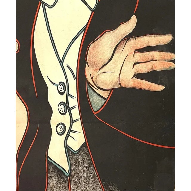 1920s Large Ridel Vocal Comic Poster, Paris, 1920 For Sale - Image 5 of 8