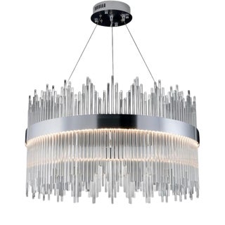 Collection Spiga Chandelier in Metal and Glass by Jago For Sale