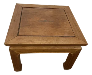Vintage Chinoiserie Ming Style Wooden Side Table -Plant Stand