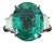 9.07 Ct Gia Certified Natural Zambian Emerald & Diamond Ring, Size 7 For Sale
