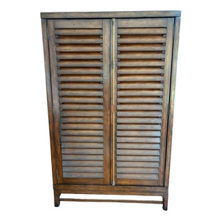 Ralph Lauren Louvered Media Cabinet Armoire For Sale