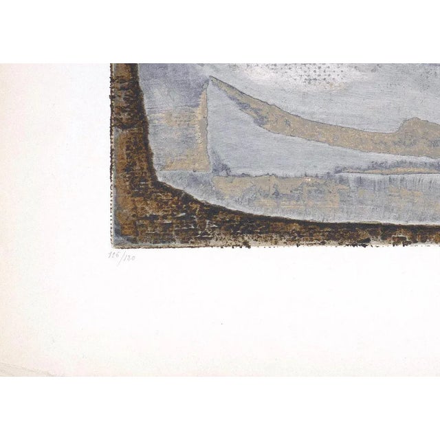 Abstrait Gris - Original Lithograph by Marcel Fiorini - Late 20th Century Late 20th Century For Sale - Image 3 of 4