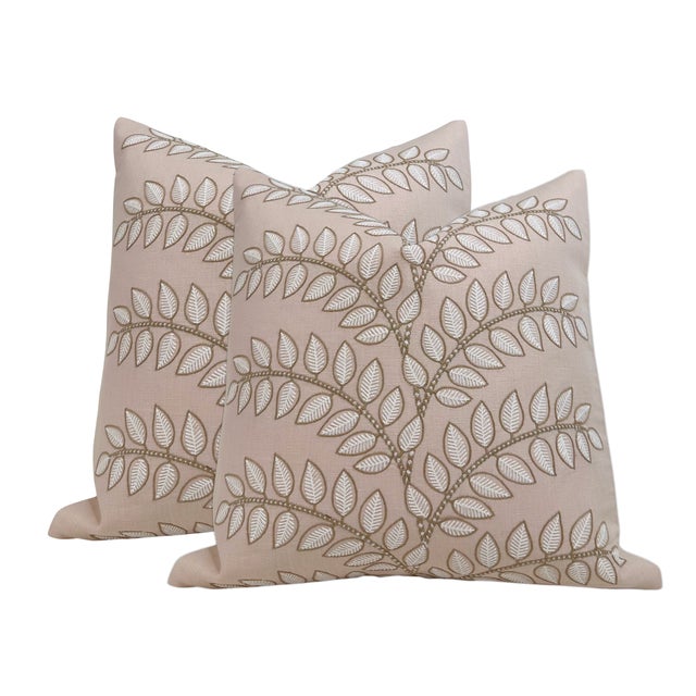 ⭐️ Ships Within 2 Days On the Front: Designer Woven Fabric On the Back: Ivory Linen Fabric Designer Fabric Content: 100%...