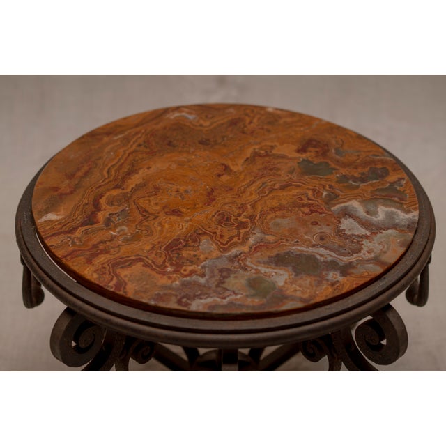 Mid-Century Modern French Wrought Iron Side Table, 1950s For Sale - Image 10 of 12