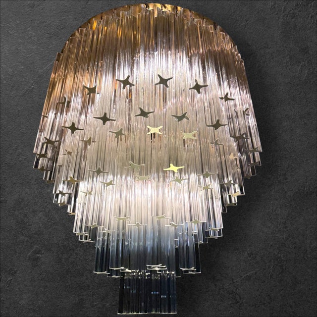 Vintage Italian Crystal Lamp, 1970s For Sale - Image 6 of 8