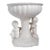 Vintage White Dual Cherub Pedestal Bowl For Sale