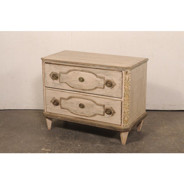Mid 19th Century Swedish Provincial Gustavian 2-Drawer Chest For Sale - Image 10 of 13