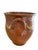 Antique French Terracotta Pitcher Pot With Hand-Painted Swag Design For Sale - Image 4 of 9